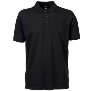 Tee Jays Mens Luxury Stretch Polo Shirt / Black